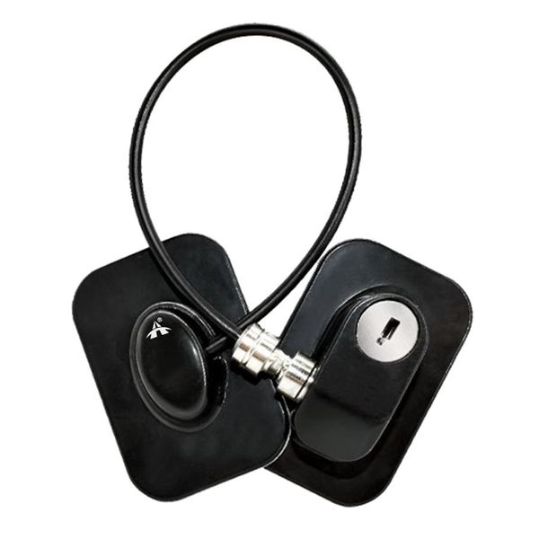 Non Drilling Fridge Lock with Adhesive for Securing Cabinet, Drawers -Black
