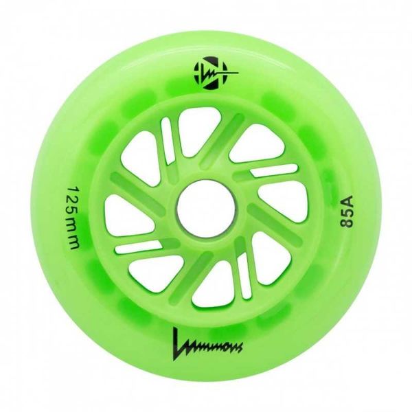 Luminous LED 125mm/85a Wheels - Green Apple Glow