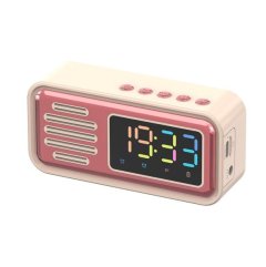 Wireless Bluetooth Desktop Speaker LED Clock Display, Alarm Clock &amp; Colors