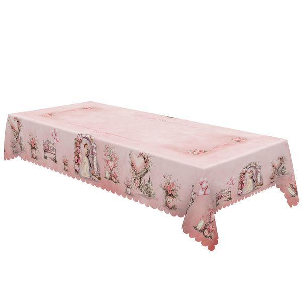 Romantic Pink Valentine's Day/Wedding Tablecloth ,152x305cm-10-12 Seater