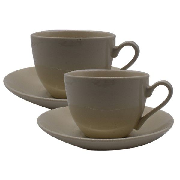 Tea Cup And Saucer Set - 2 Pack