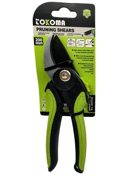 TOKOMA 200mm Pruning Shears High Carbon Steel Garden Clippers