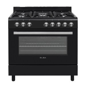 Elba 04/96CL827B-2 - Gas Stove 5 Burner - Electric Oven - 90cm Black