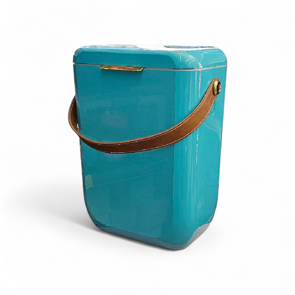 Noni Luxe 10L Modern Portable Aqua Cooler Box - Leather Strap Gold Latch