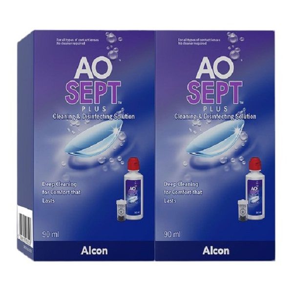 AOSEPT Plus - Cleaning &amp; Disinfecting Contact Lenses Solution x2