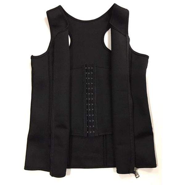 Sweat Vest for Men Zipper Closure Black L