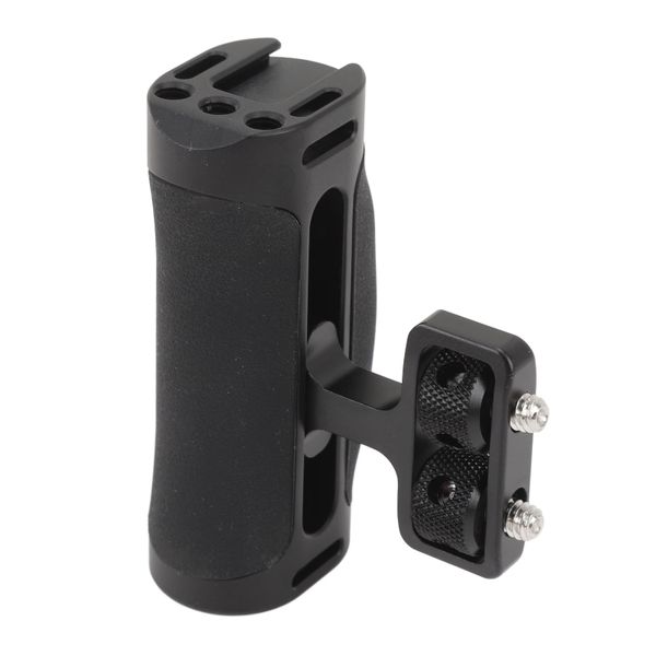Side Handle Grip Compatible with Camera Cage Cold Shoe Mount 1/4in Screw