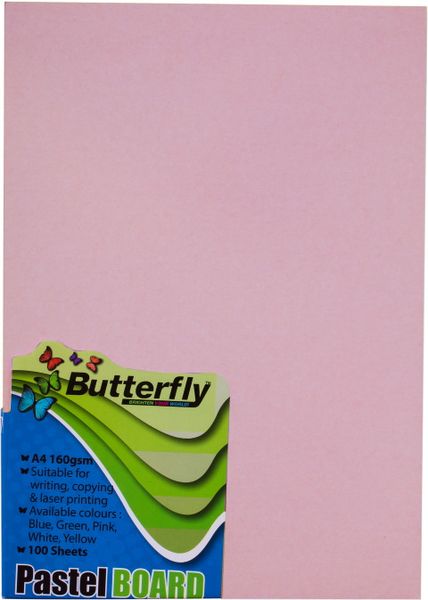 Butterfly A4 Pastel Board 100s - Pink