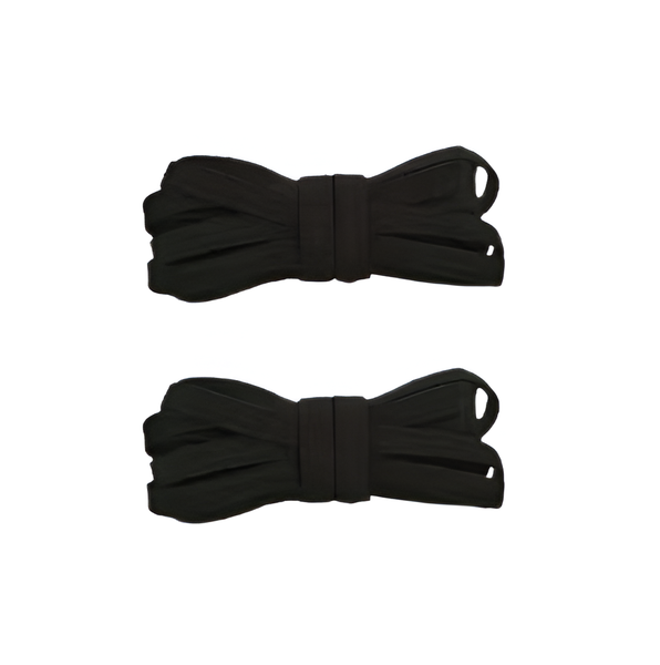 Flat Shoelaces Set Black &amp; White - Durable Polyester Sneaker Laces 120cm