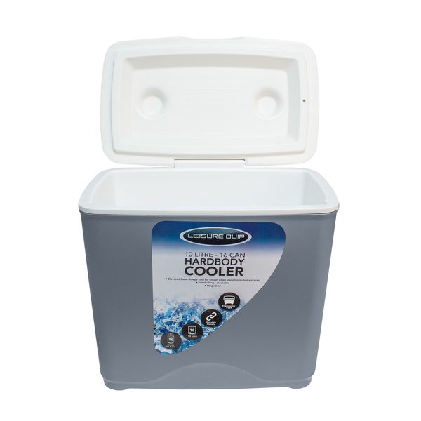Leisure Quip Hard Body Cooler Box Silver Capacity 10 L / 16Cans