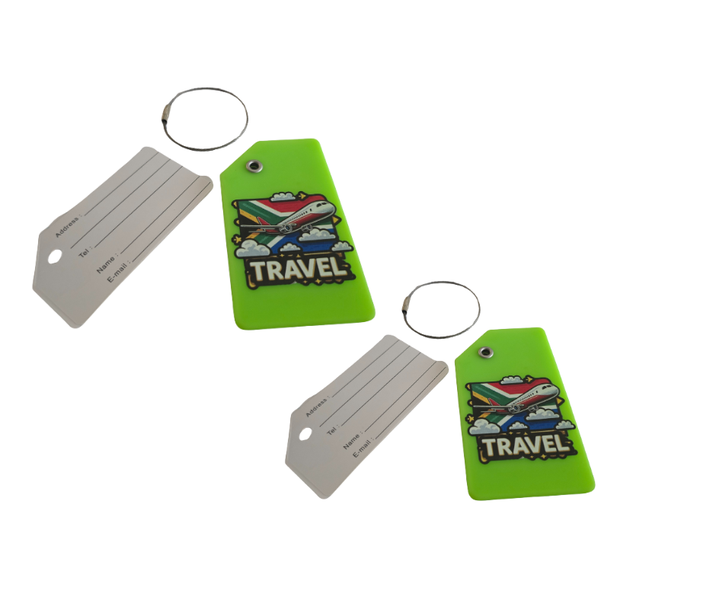 2Pack South Africa Green Luggage Travel Tag Name Card Suitcase Identifier