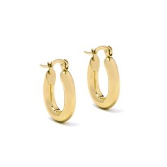 Steel My Heart Waterproof Stainless Steel Tube Huggie Earrings