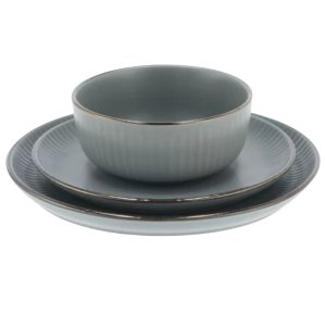 Gold-rim 12 piece dinner set