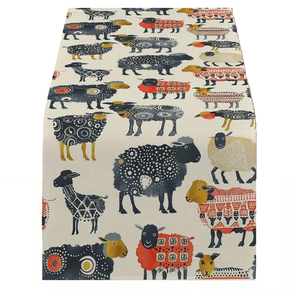 Table Runner - Sheep Pattern Fabric