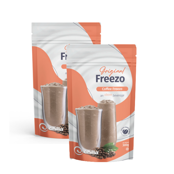 Chilla Coffee Freezo Powder 300 g -Instant Iced Coffee Mix, Creamy - 2 Pack
