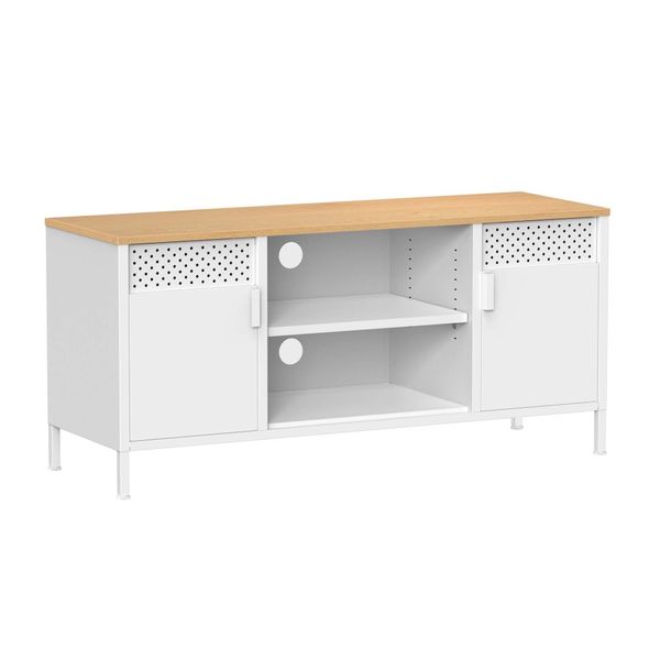 Songmics TV Stand Cabinet, Oak White