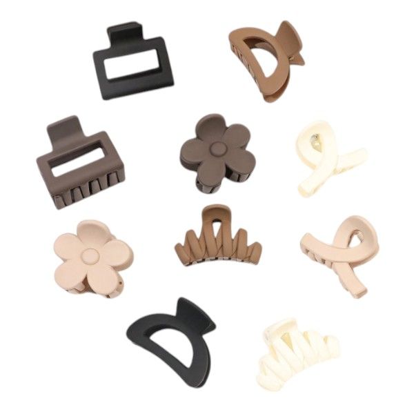 10 Piece - Mini Claw Clips With Diverse &amp; Stylish Designs - Multicolor