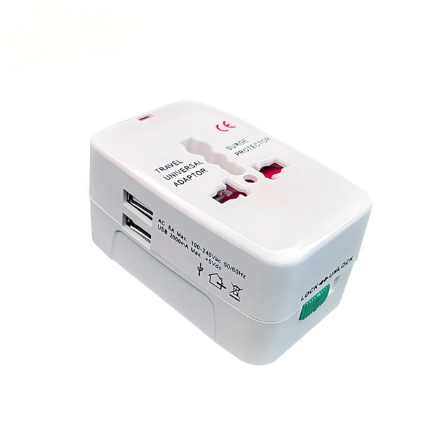 IPSTYLE Travel Adapter With 2 USB Ports Power Charger Adaptor