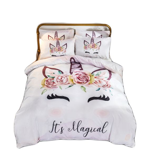 Kidsrock Magical 3D Fresh Watercolor Unicorn Bedding