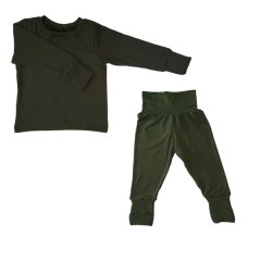 Baby/Toddler/Kids Pajamas - Foldover Cuffs - Olive