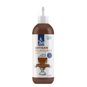 Chef Artisan Cookie &amp; Cream Milkshake Syrup 1Lt x2 -Smooth, Creamy, Indulge