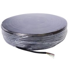 SiRCONY Telephone FLAT cable (100M) 4 core BLACK