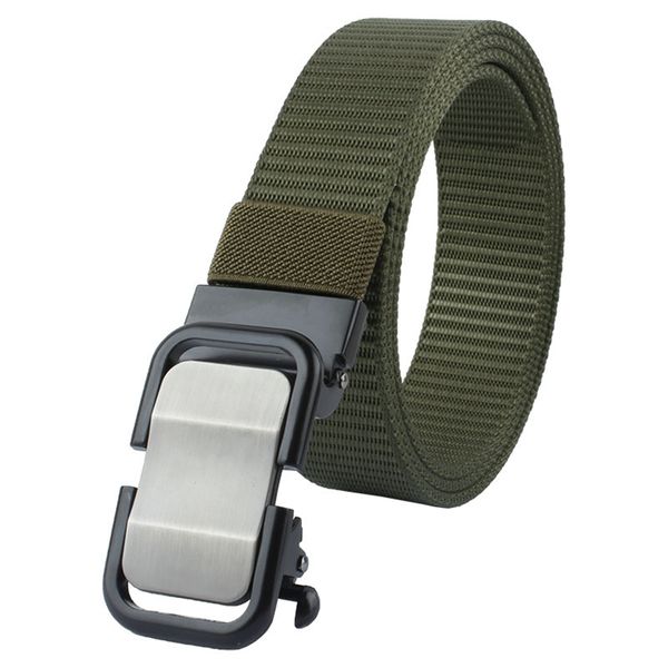 Heavy Duty Military Style Survival Nylon Braided Tactical Belt - Coffee