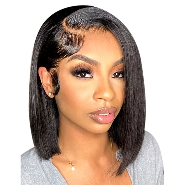 Golden Perfect Brazilian Hair - Glueless 13x4 Lace Frontal Bob Wig 14Inch