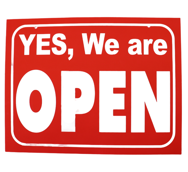 Red And White Sorry We Are Closed Sign Plastic Board 21cm x 28cm x 1mm