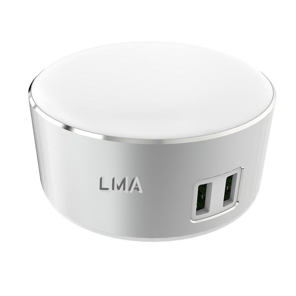 LDNIO A2208 LED Touch Desk Lamp with Dual USB Charger - 2.4A, 6500K
