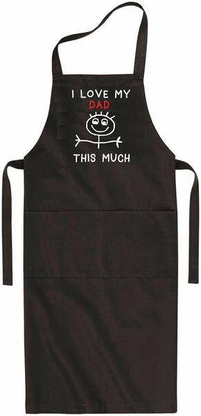 Qtees Africa I Love My Dad This Much Black Apron