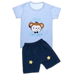 100% Cotton Summer Boys Little Monkey Pyjamas Set
