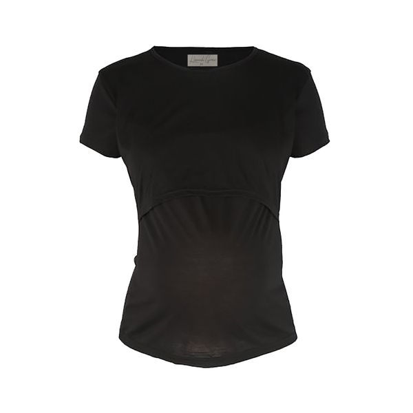 Hannah Grace Maternity Black Summer Breastfeeding Top