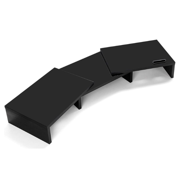 Bontec Dual Monitor Swivel Desktop Stand Riser Adjustable Length MobileSlot