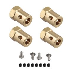 4Pcs 5Mm To 12Mm Brass Hub Hex Adapter For Wpl B14 B16 C14 C24 Mn