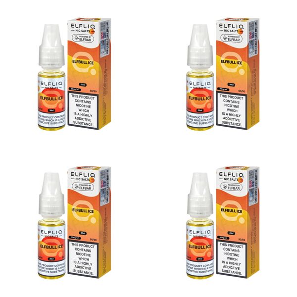 Elf Bar ELFLIQ E-Liquid 30ml Nic Salt 5% - Elfbull Ice (Pack of 4)