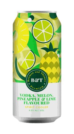 Bowman &amp; Thomas Vodka, Melon, Pineapple &amp; Lime (24 x 440ml) cans