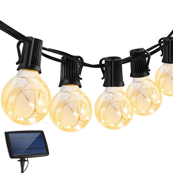 Stellar Lighting Solar 25 Wire LED Classic Retro Bulb String Lights - 10m