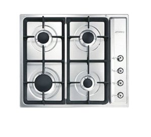 Smeg 60cm Stainless Steel Classic 4 Burner Gas Hob - PS60GHC