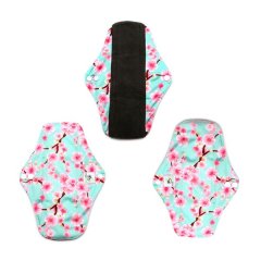 Thanaps Medium Reusable Bamboo Charcoal Menstrual Pad - Pack Of 3