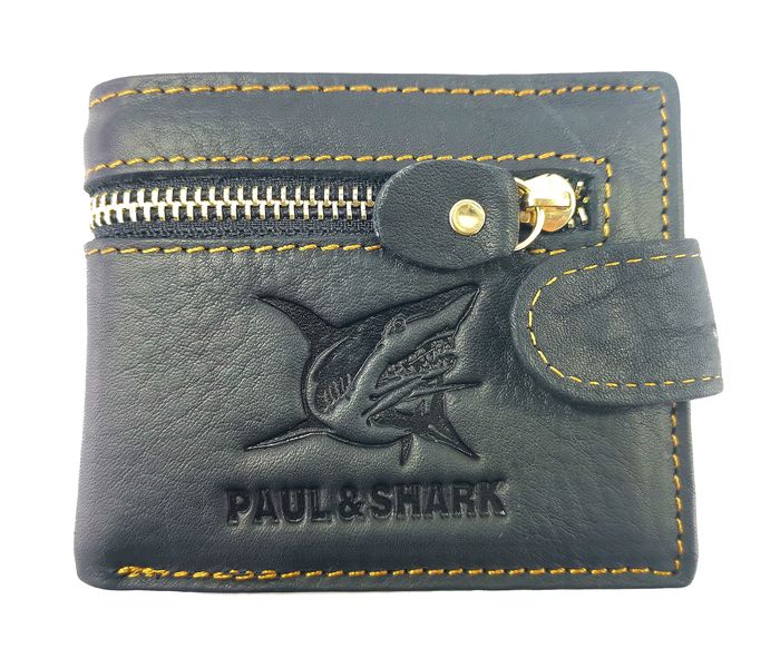 Men's Wallet Genuine Leather Black 861-01