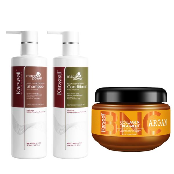 Karseell Repairing Shampoo, Conditioner &amp; BNC Argan Hair Mask Set