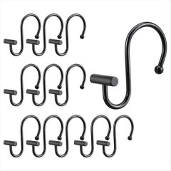 Shower Curtain Hooks, Rust Proof Shower Curtain Rings for Bathroom,Metal De