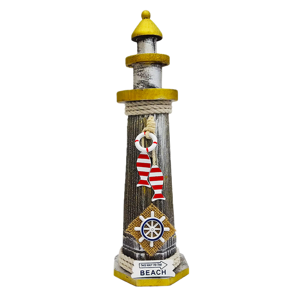 Grey and Gold Decorative Lighthouse