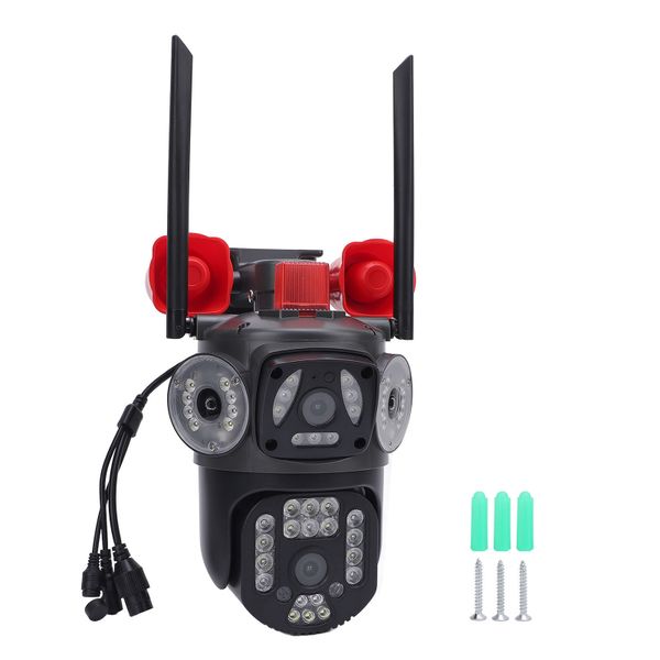 4-Lens PTZ Security Camera System