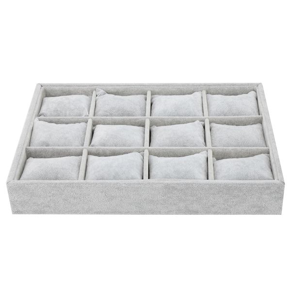 12 Grid Jewelry Storage Display Box with Pillow for Watches