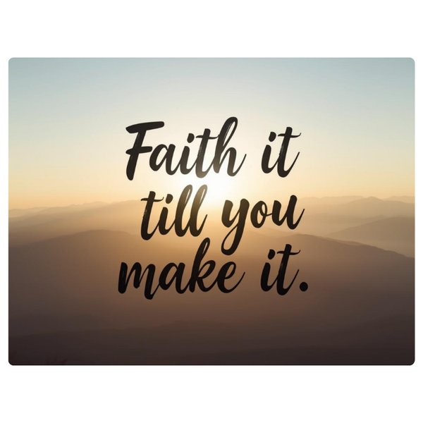 Sunrise On Mountain Faith It Printed Mouse Pad