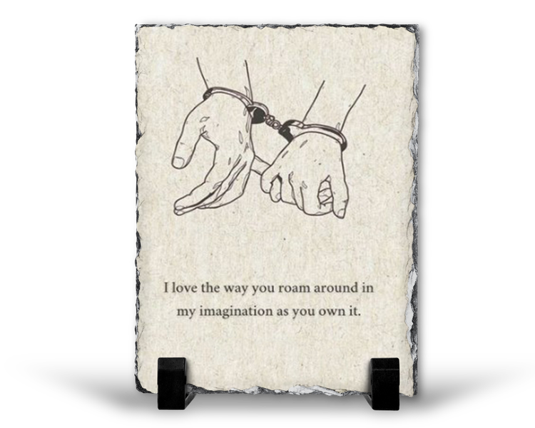 Roam In My Imagination Valentine Anniversary Birthday Gift Rock Slate