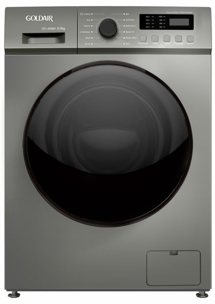 Goldair Front loader washing machine 6Kg Silver -GFL-600BD