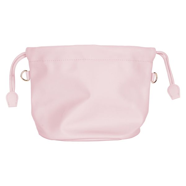 Pink drawstring camera pouch